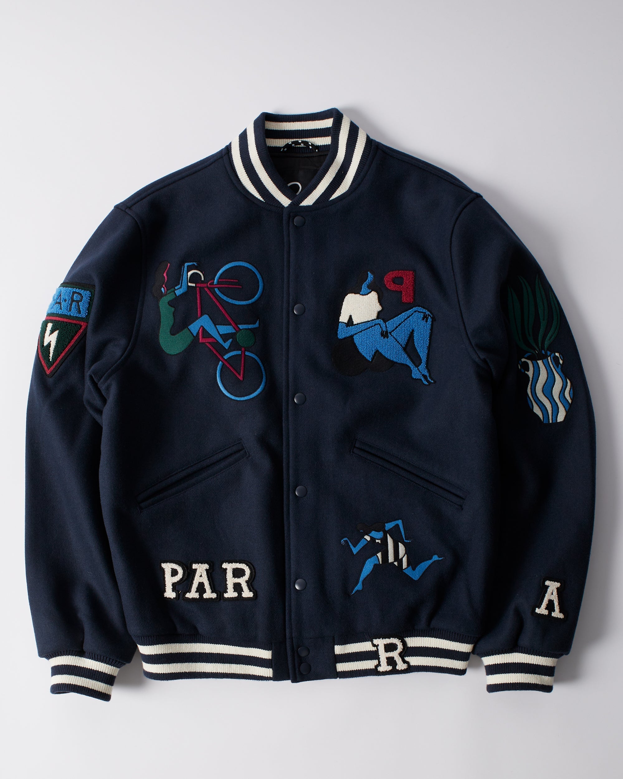 Run sit & bike varsity jacket – by Parra JP