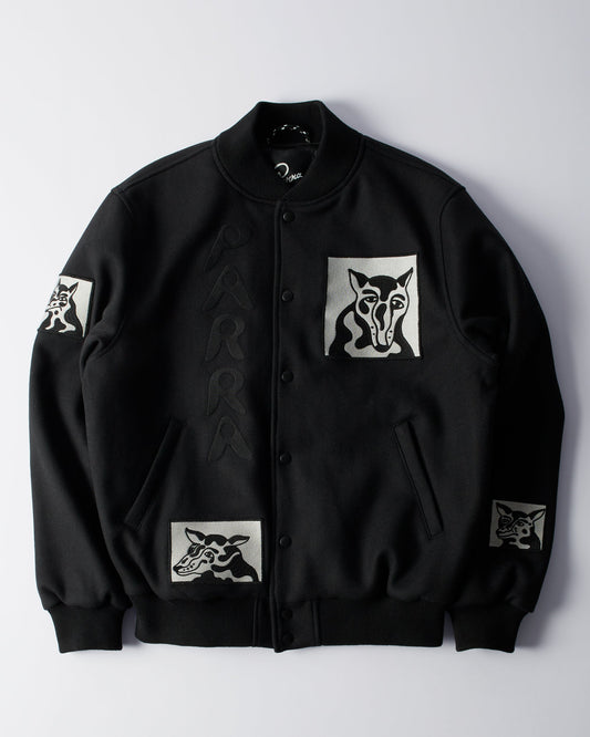 Dog faced varsity jacket