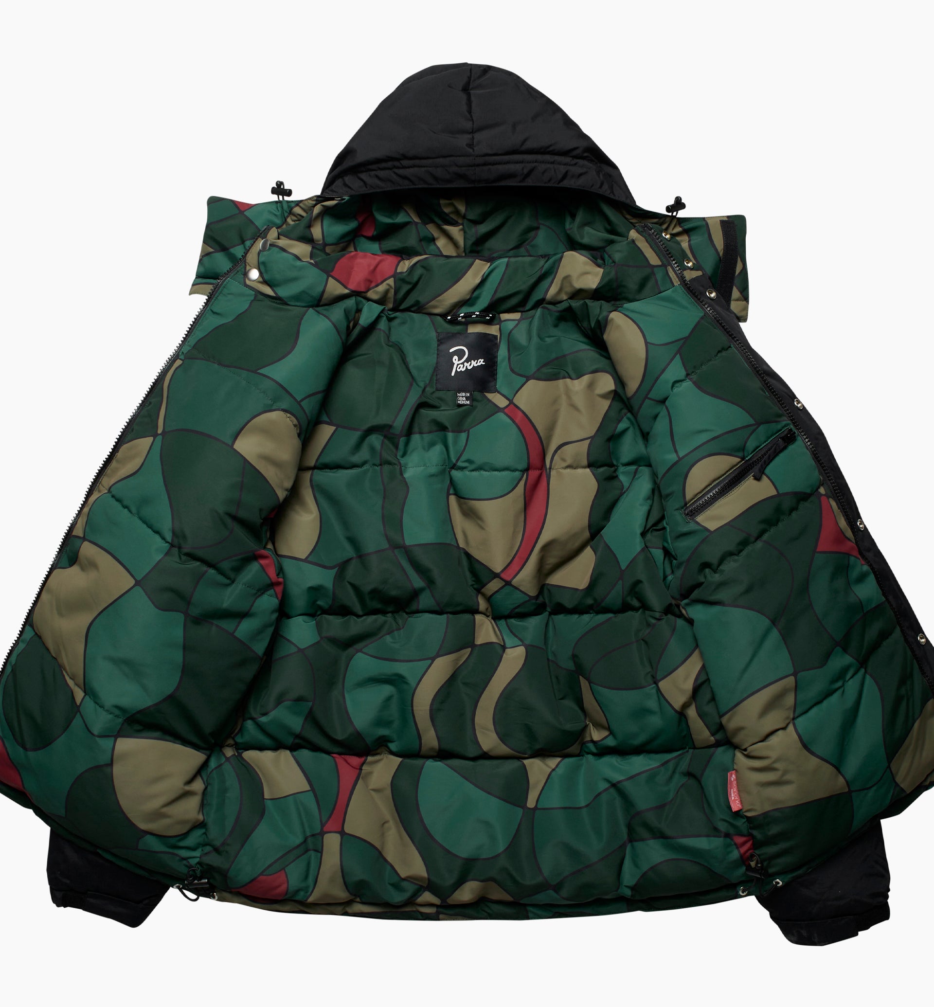 Parra - trees in wind puffer jacket