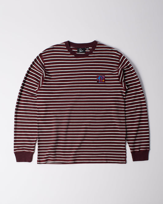 Tripped stripes pique long sleeve t-shirt
