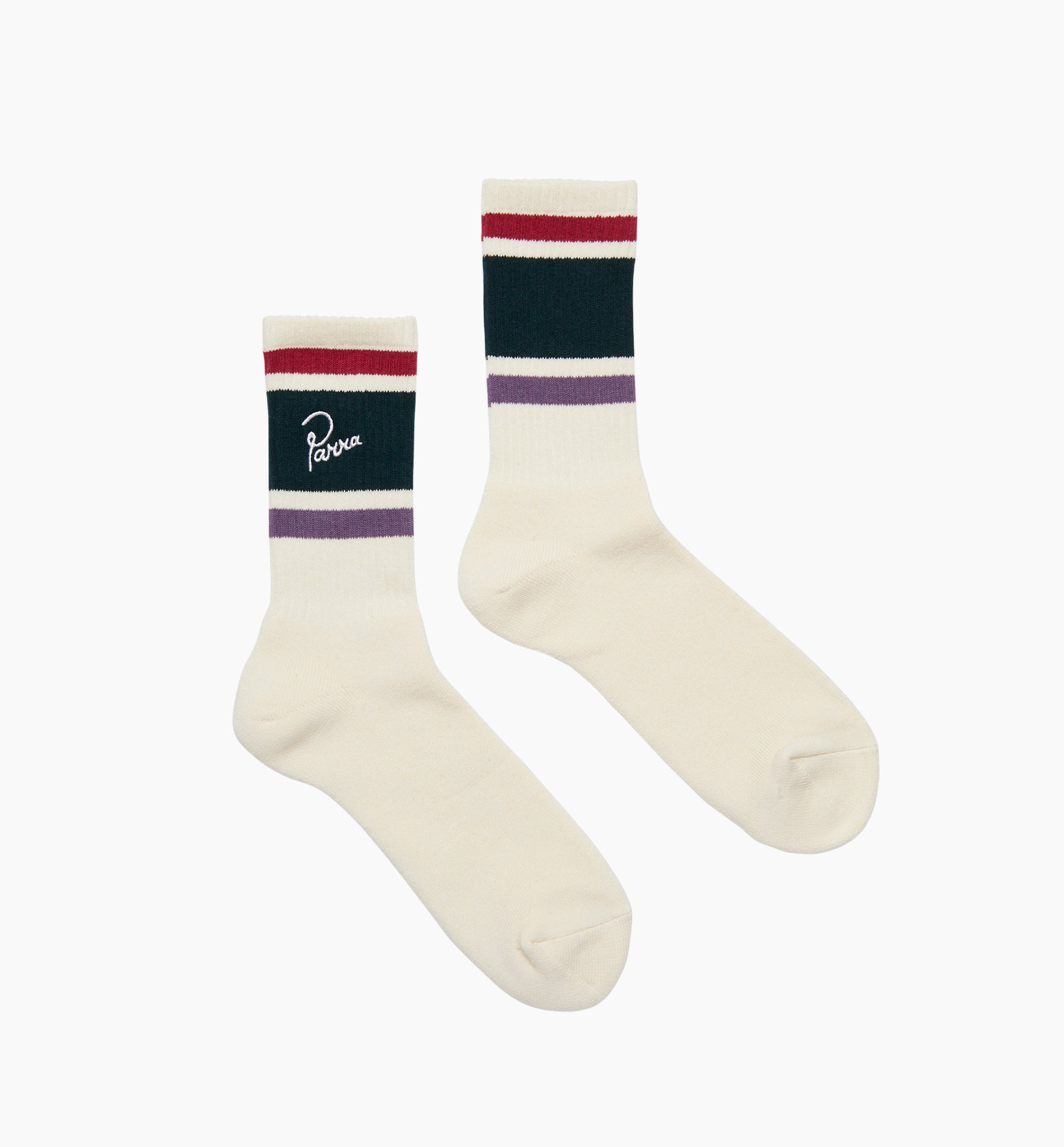 Parra - striper logo crew socks